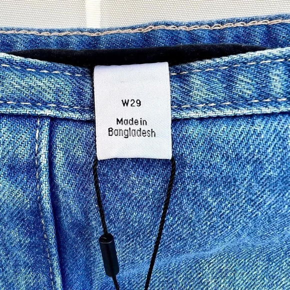 NWT Calvin Klein Women's Side Button Zipper Light Wash Blue Denim Mini Skirt 29 - Picture 7 of 10